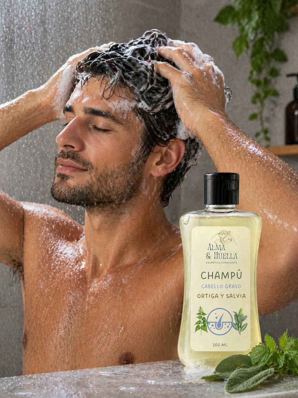Champú para cabello graso: Ortiga y Salvia 200 ml