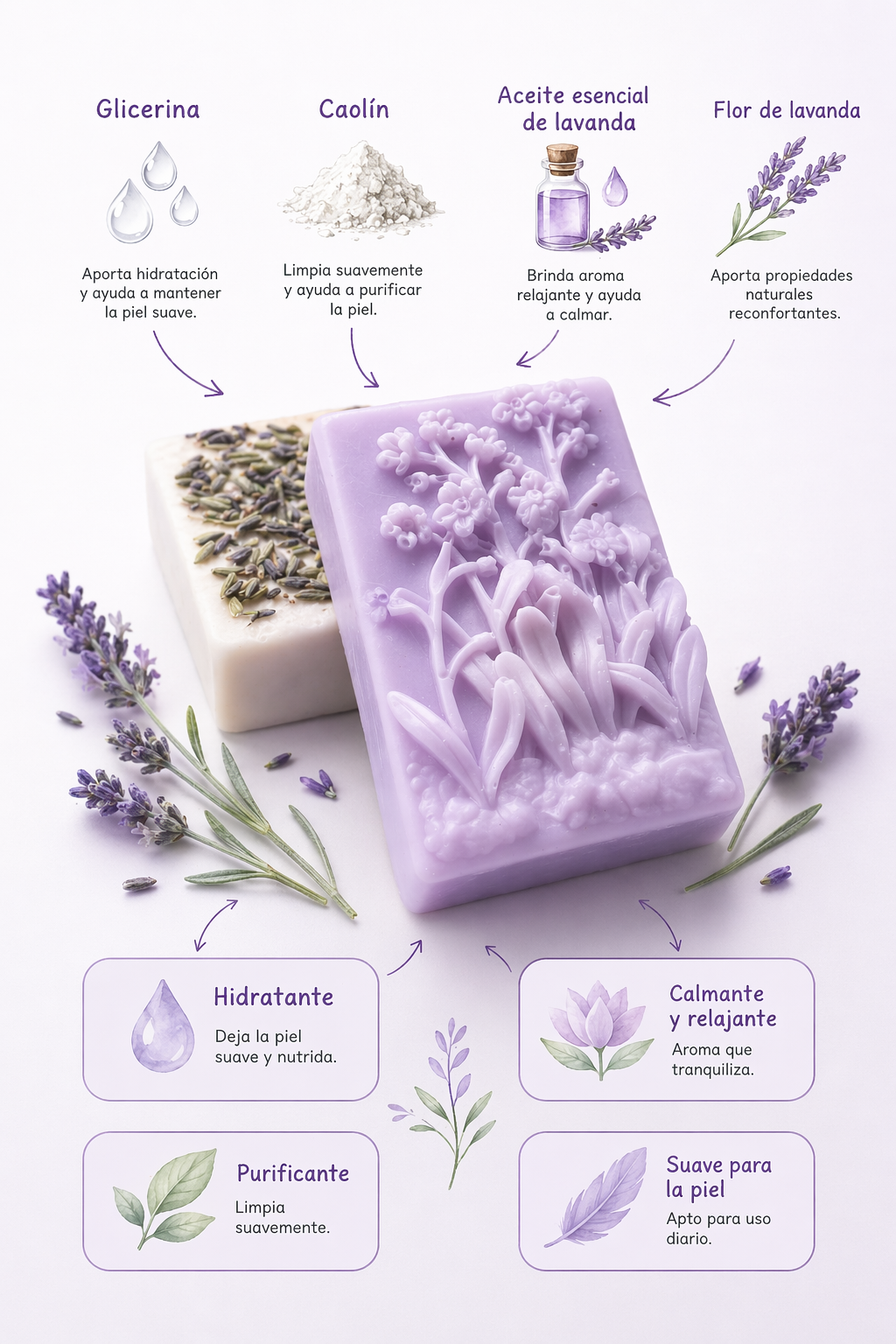 Jabón de lavanda 120 grs
